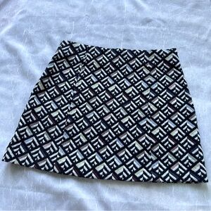 Zara Trafaluc Tapestry Geometric Mini Skirt Multi-Color Jacquard Knit S